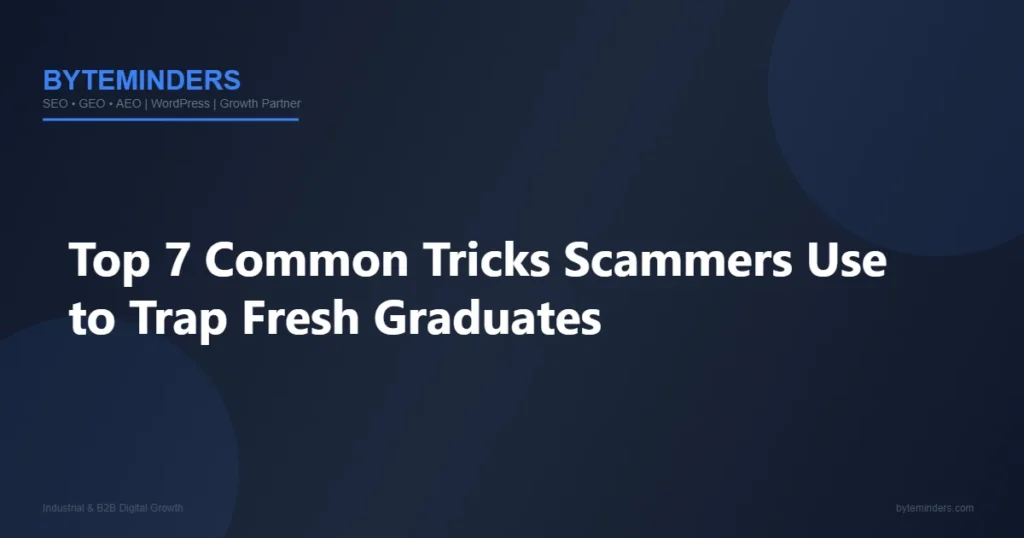 Top 7 Common Tricks Scammers Use to Trap Fresh Graduates