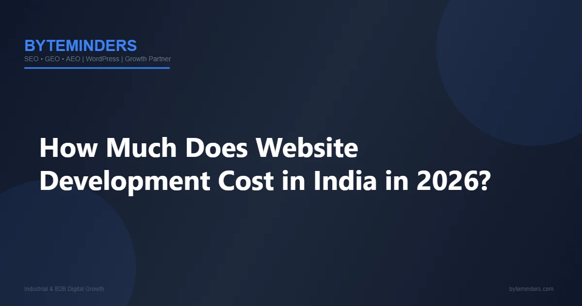 How Much Does Website Development Cost in India in 2026?