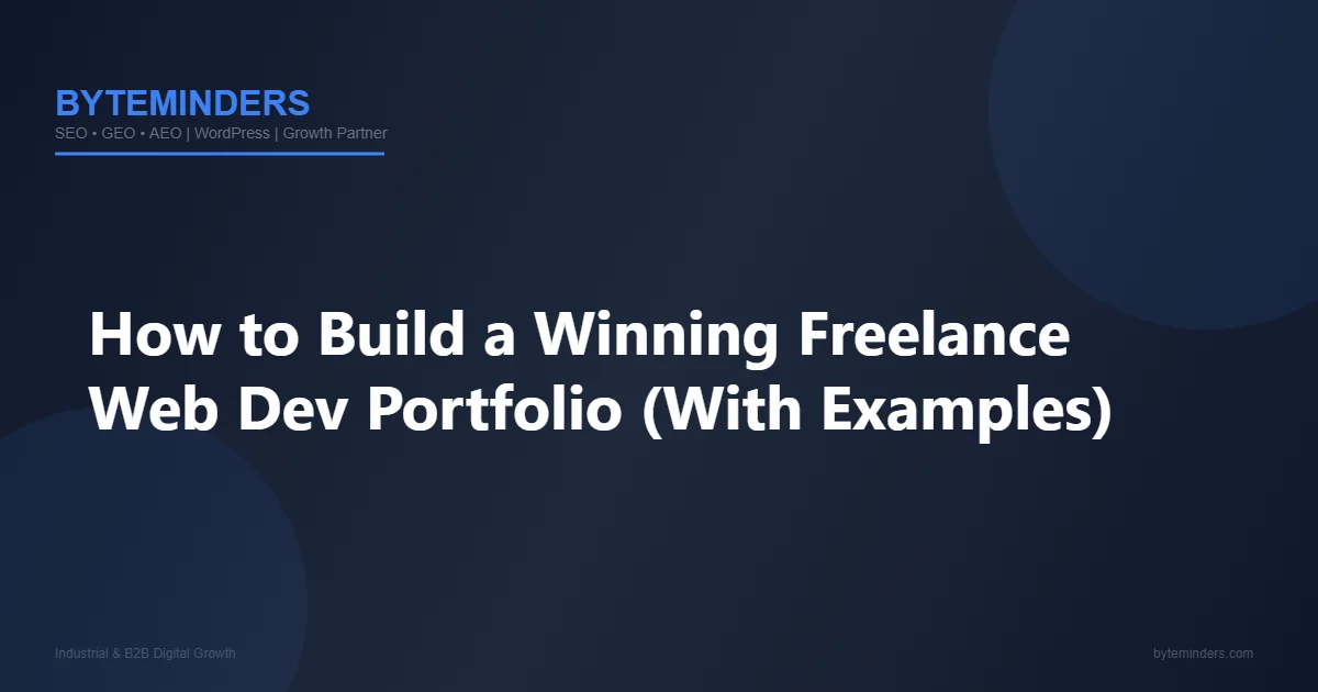 How to Build a Winning Freelance Web Dev Portfolio (With Examples)