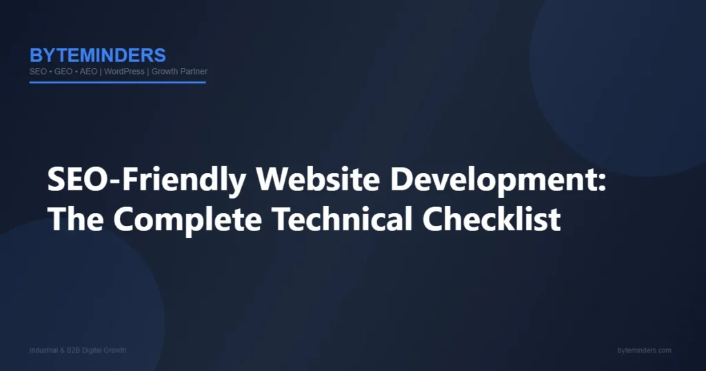 SEO-Friendly Website Development: Full Technical Checklist