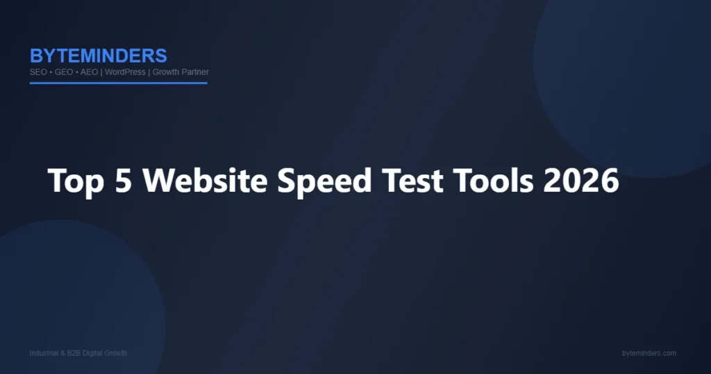 Top 5 Website Speed Test Tools 2026